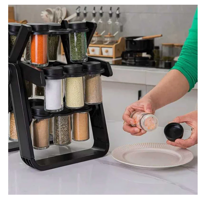Rack Condimentero Especiero Giratorio Cocina 18 Pcs