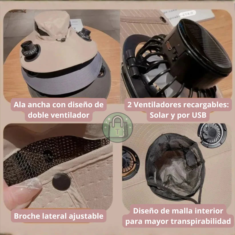 Sombrero Solar FreshFan – Ventilación Inteligente + Frescura Continua Todo el Día
