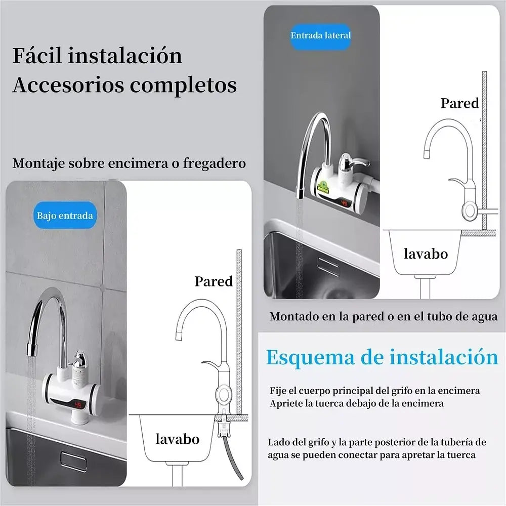 llave Calentador de Agua para Lavaplatos