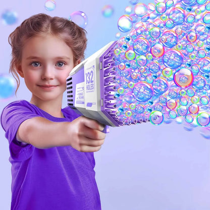 pistola lanzadora de burbujas automatica bazooka con luces led , diversion sin limited