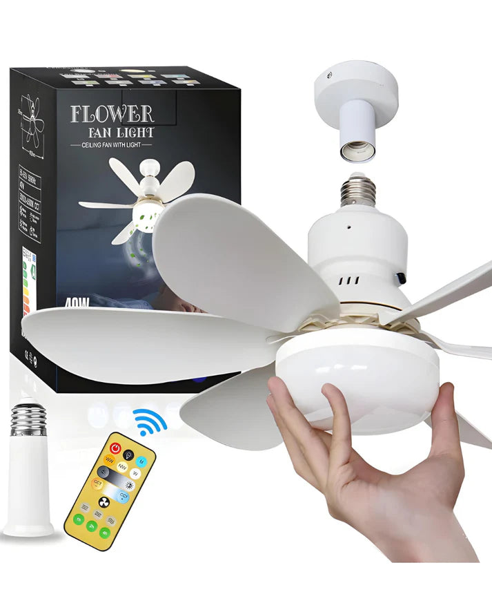Ventilador con foco 2 en 1