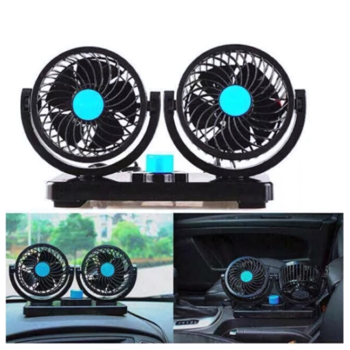 VENTILADOR DOBLE 360° PARA AUTO Y CAMIONETA