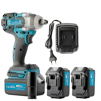 TALADRO DE IMPACTO CON 2 Baterías de 98V + Accesorios Tasbel