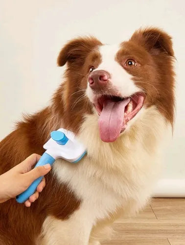 Cepillo Para Perros Y Gatos Con Expulsador De Pelo