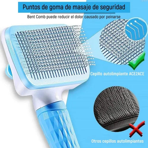 Cepillo Para Perros Y Gatos Con Expulsador De Pelo