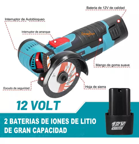 MINI ESMERIL  ANGULAR AMOLADORA INALAMBRICO RECARGABLE