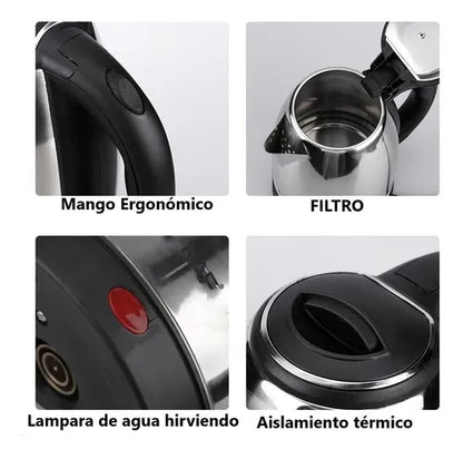Hervidor Eléctrico de Acero inoxidable de 2 Litros
