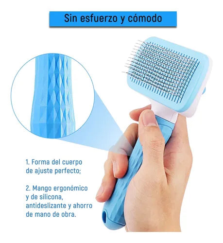 Cepillo Para Perros Y Gatos Con Expulsador De Pelo