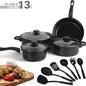 Juego De Ollas Cocina Antiadherente Set De 14 Piezas