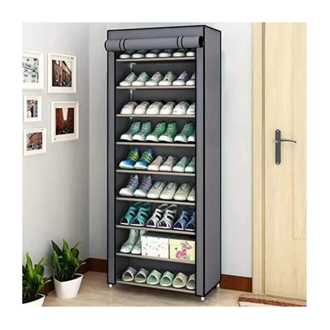 Rack Zapatero 9 niveles p/27 pares con cubierta desmontable👞 (ENVIÓ GRATIS)