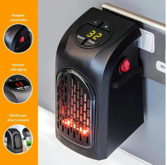 Mini Calefactor Electrico Portatil  Digital ( 2X1)