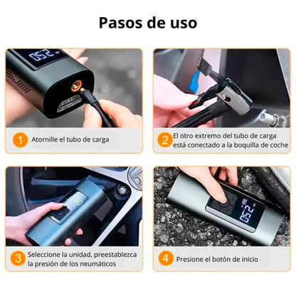 compresor de aire portatil con luz led