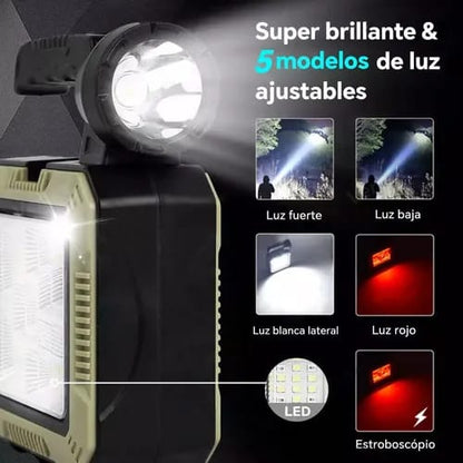 Linterna led solar portatil+Kit de Herrmientas.