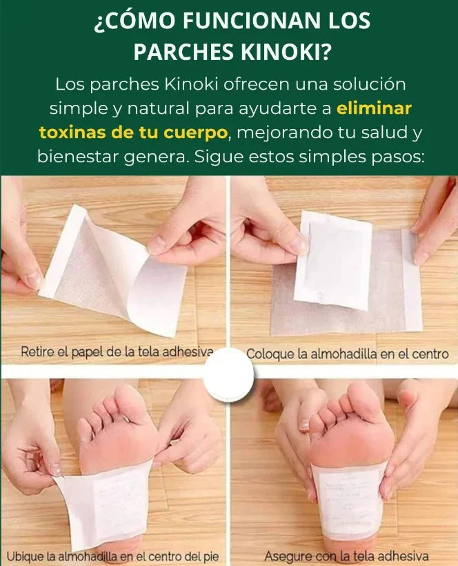 Parches Desintoxicantes Para pies Kinoki