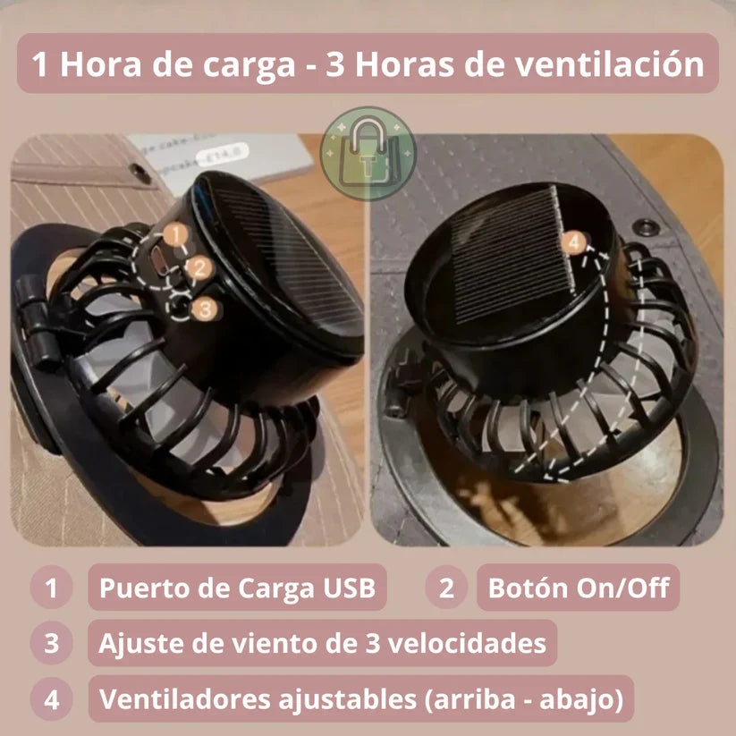 Sombrero Solar FreshFan – Ventilación Inteligente + Frescura Continua Todo el Día
