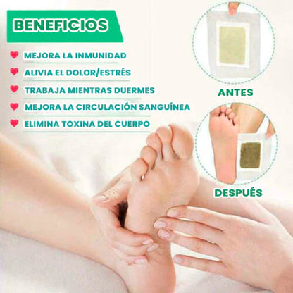 Parches Desintoxicantes Para pies Kinoki