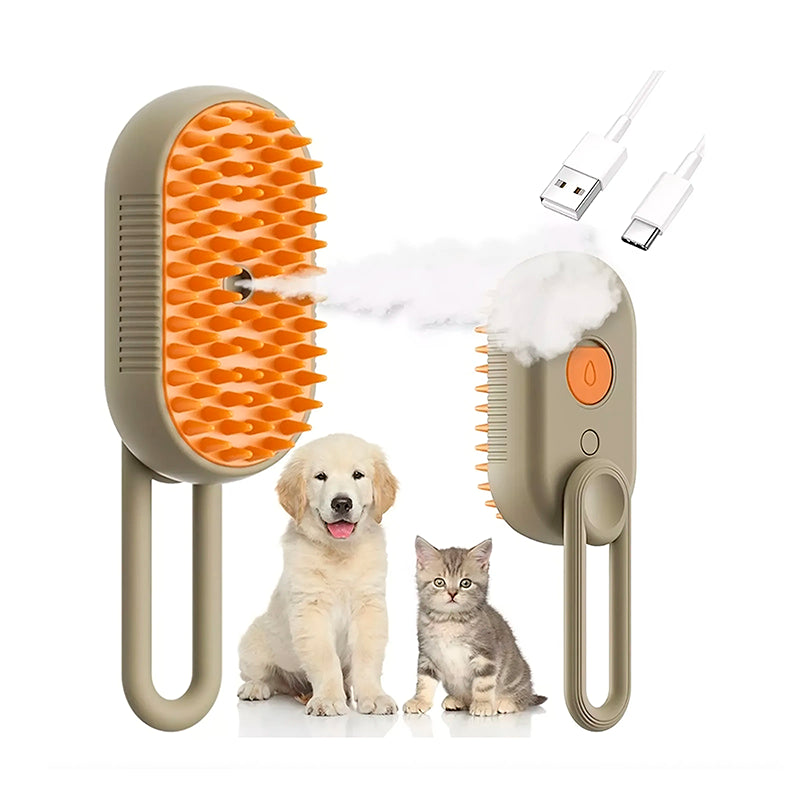 Cepillo Para Mascotas A Vapor Recargable 🦮🐶