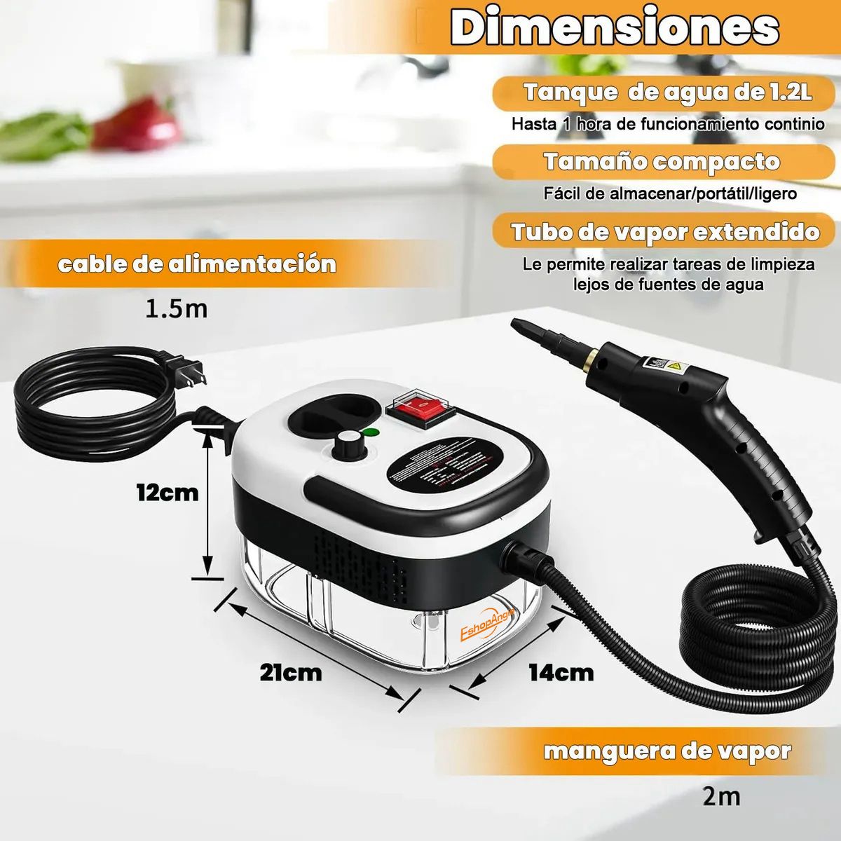 Limpiador De Vapor Presurizado De Alta Temperatura 2800w