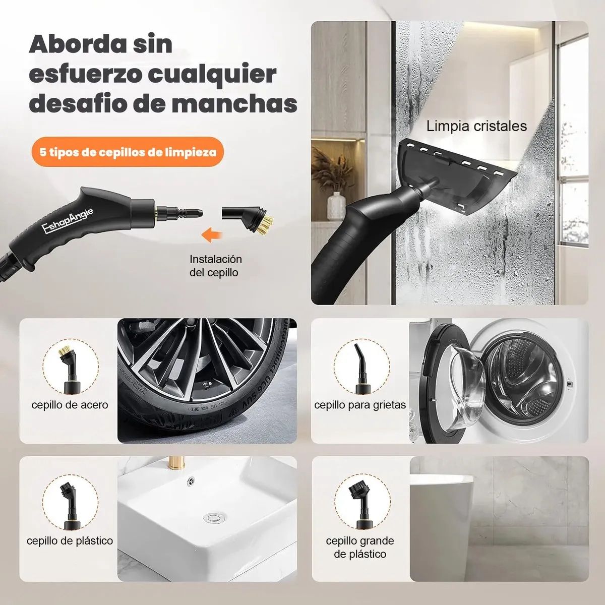Limpiador De Vapor Presurizado De Alta Temperatura 2800w