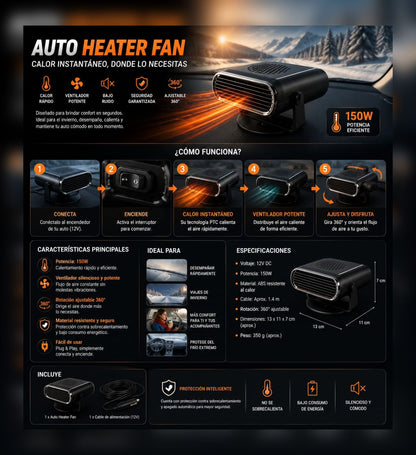 CALEFACTOR PORTATIL PARA AUTO