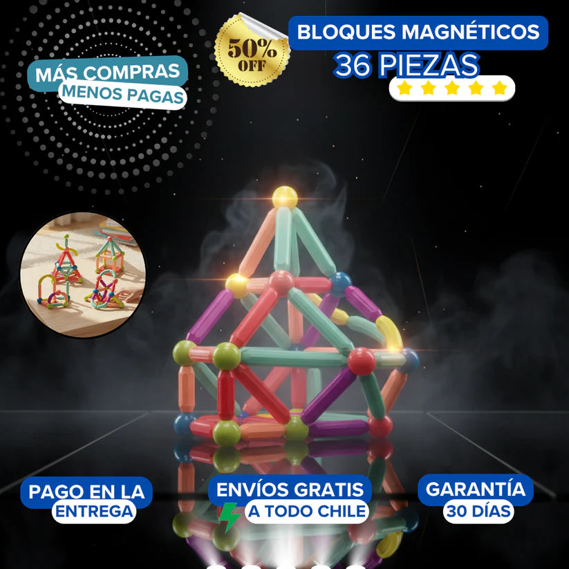 Juego de Bloques  Magnéticos Para Armar | 36 Pcs