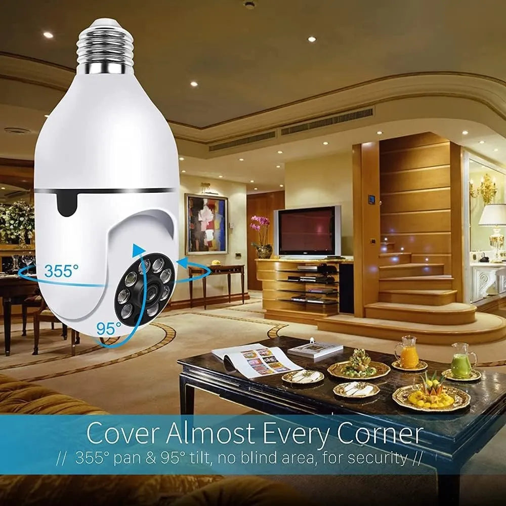 FOCO CAMARA CON GIRO DE 360° LA MAS COMPLETA CON SENSOR DE MOVIENTO Y SISTEMA DE ALARMA ADICIONAL! 🔥🔥