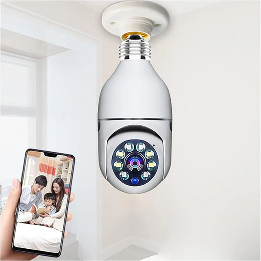 FOCO CAMARA CON GIRO DE 360° LA MAS COMPLETA CON SENSOR DE MOVIENTO Y SISTEMA DE ALARMA ADICIONAL! 🔥🔥