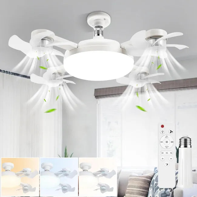 Foco Ventilador De Techo Estilo Drone Moderno Con Control Remoto