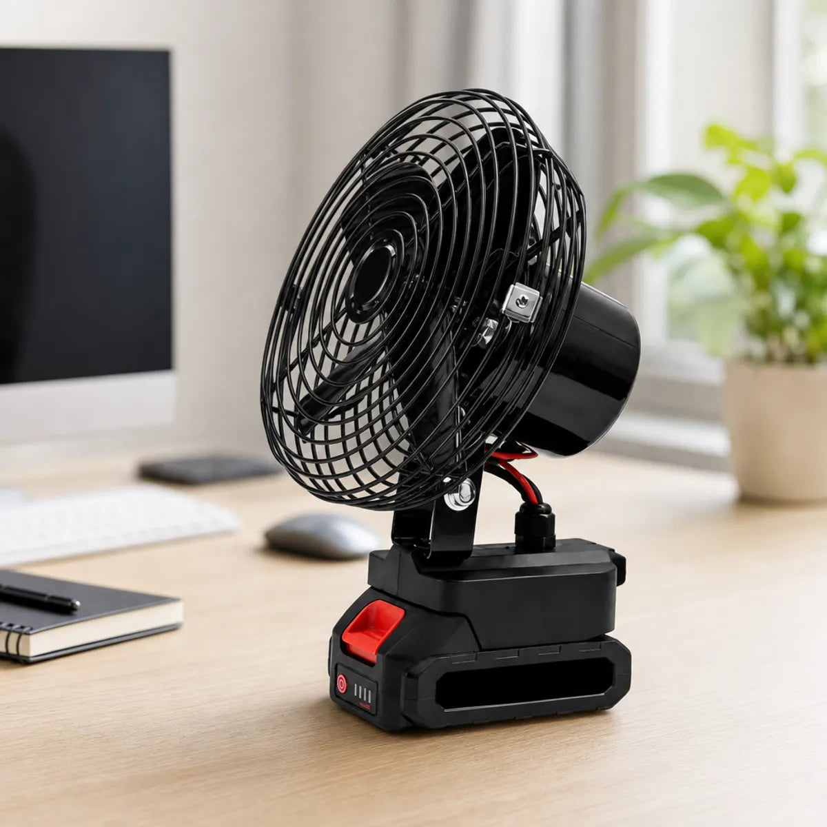 Ventilador Portátil 5 Aspas con Batería Recargable y Cargador USB