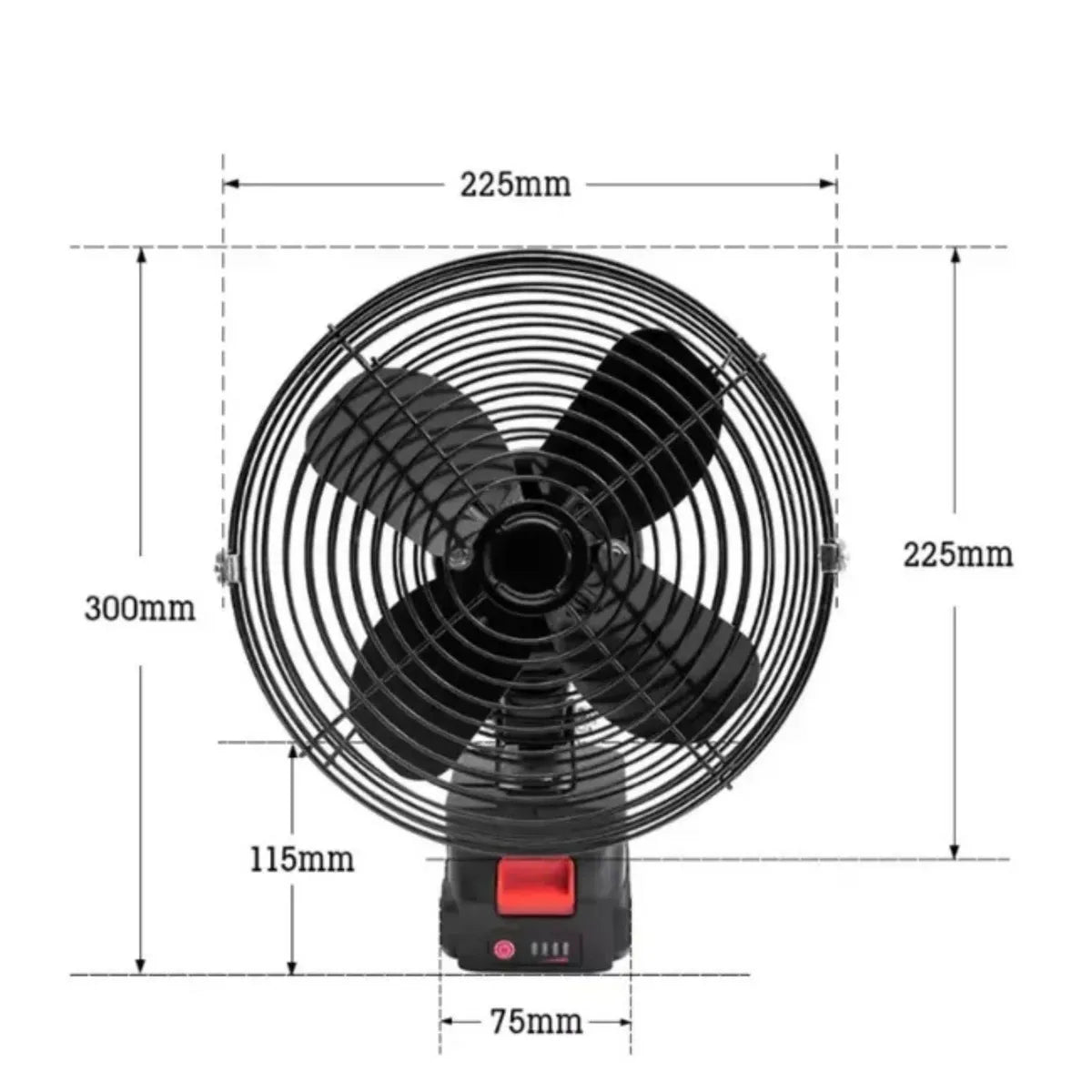 Ventilador Portátil 5 Aspas con Batería Recargable y Cargador USB