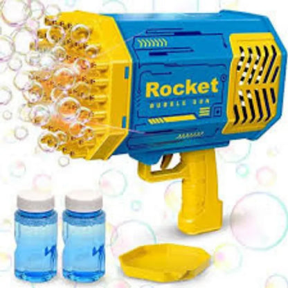 pistola lanzadora de burbujas automatica bazooka con luces led , diversion sin limited